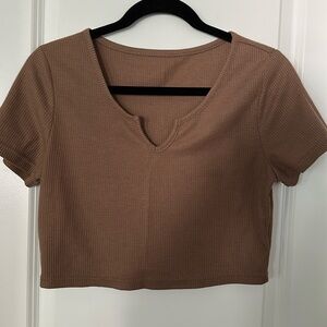 Classic Brown Women's crop top size medium new without